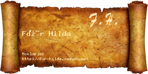 Für Hilda névjegykártya